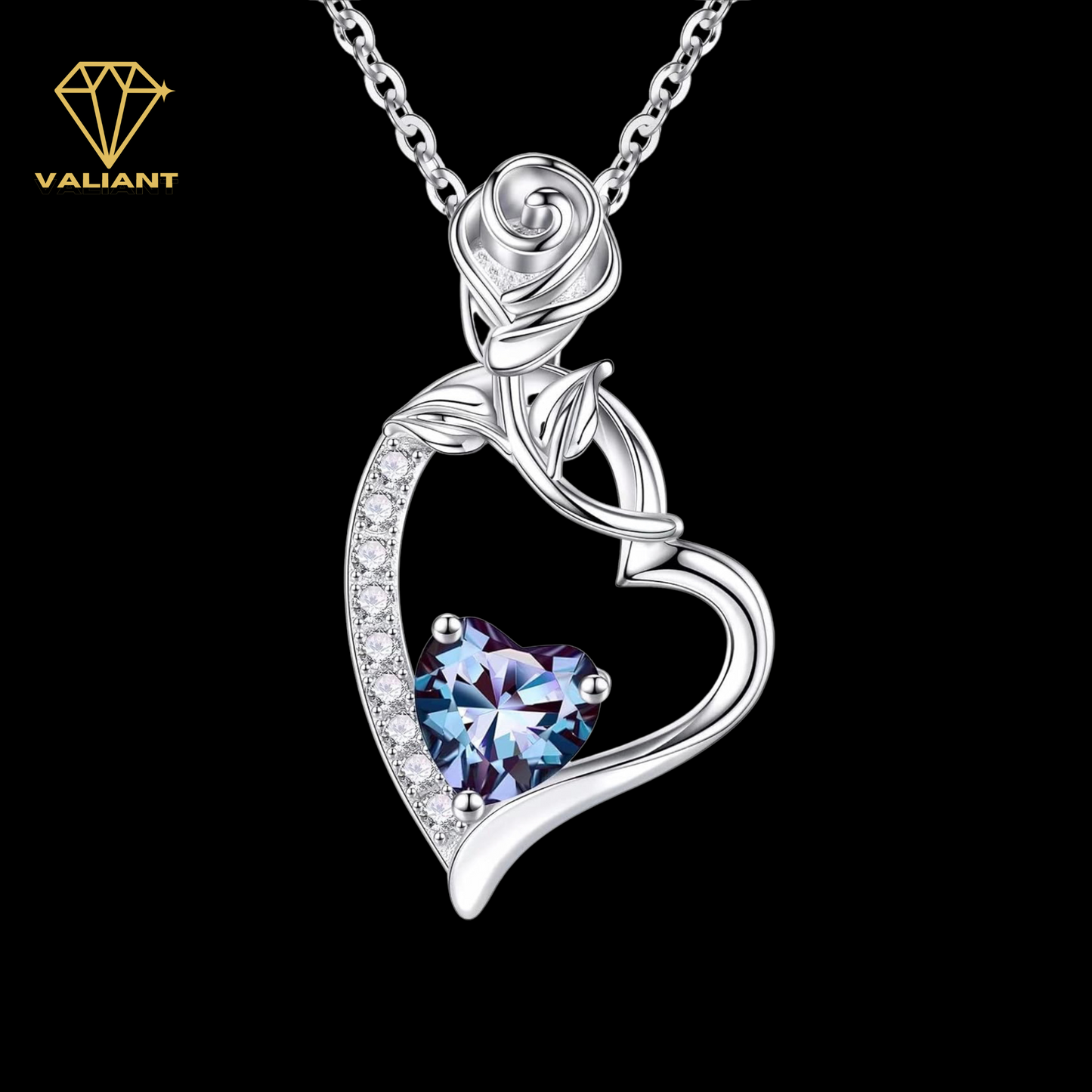 Diamond heart shaped necklace